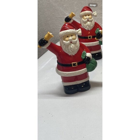 Set of 8 SANTA Blow molds Pathway Light Covers Plastic Vtg Christmas - Picture 5 of 5